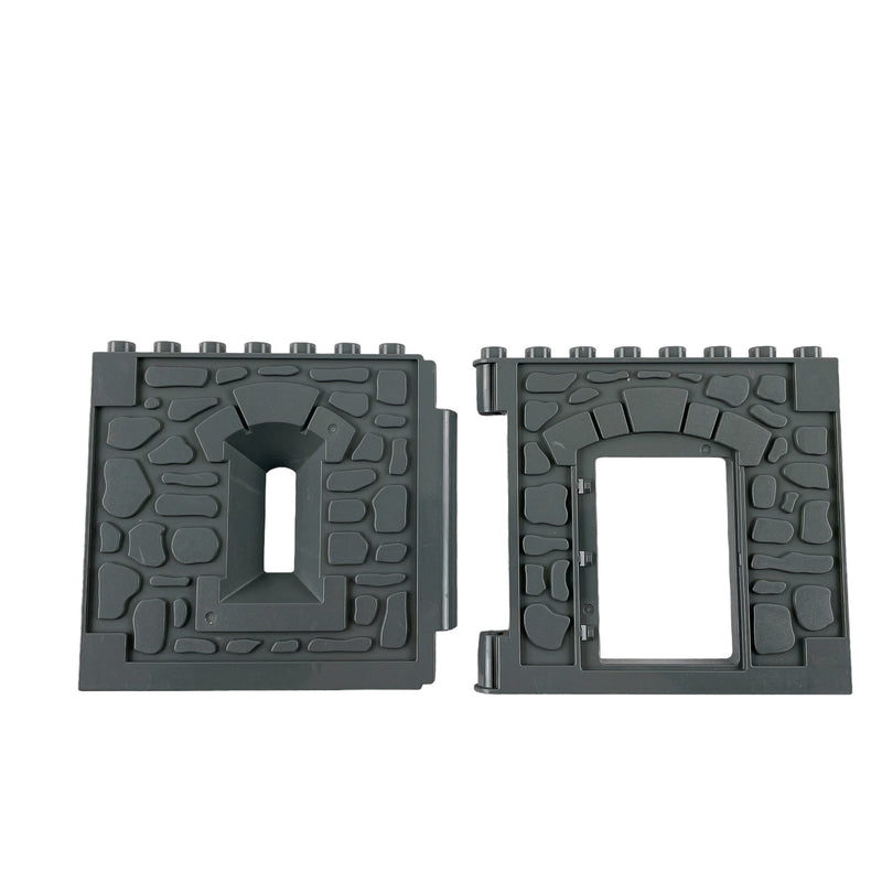 LEGO® Duplo spare parts 51695 + 51697 Stone gate and stone wall with window opening