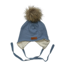 Gugguu merino furry pom beanie, powder blue | 50/53cm