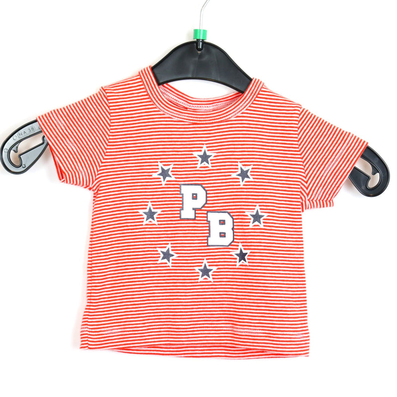 * T-Shirt - Petit Bateau - 62 - rot/weiß - geringelt - Girl