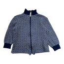 Kivat wool zip sweater, navy | 110cm
