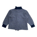 Kivat wool zip sweater, navy | 110cm