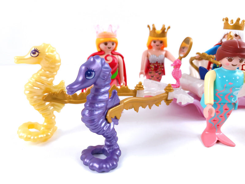 Playmobil Seahorse Set, Sea King, Carriage, Mermaids