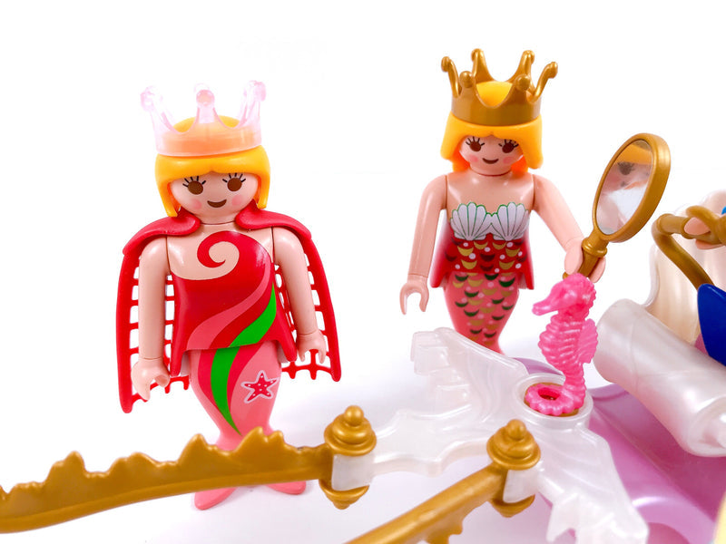 Playmobil Seahorse Set, Sea King, Carriage, Mermaids