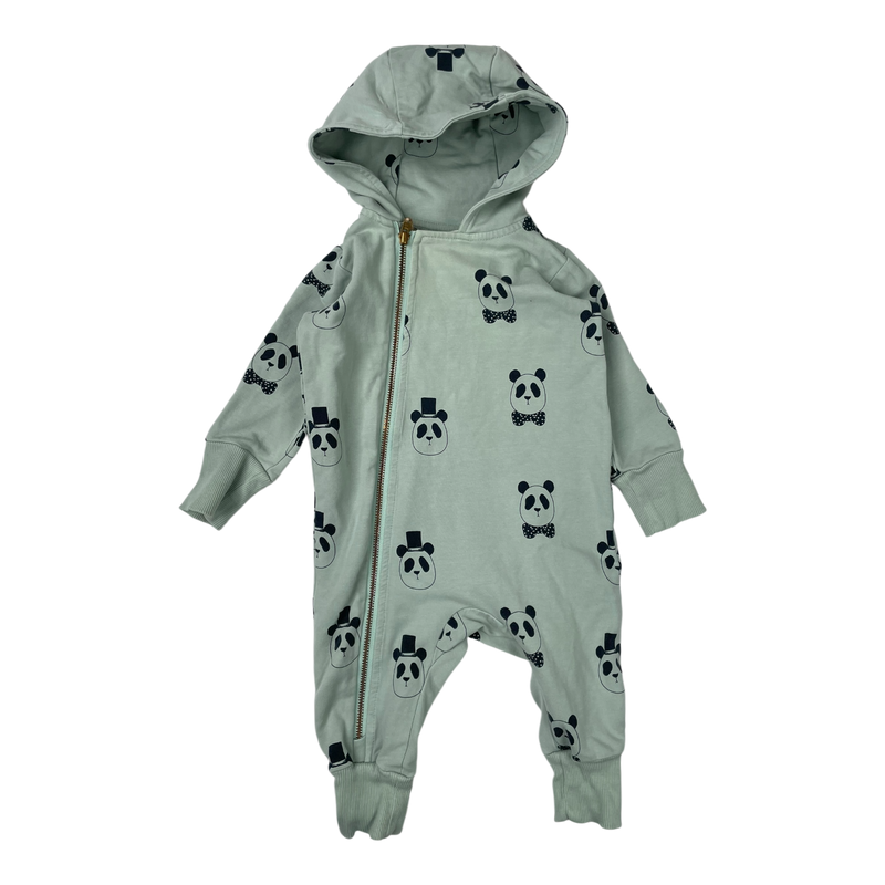 Mini Rodini sweat jumpsuit, panda | 56/62cm