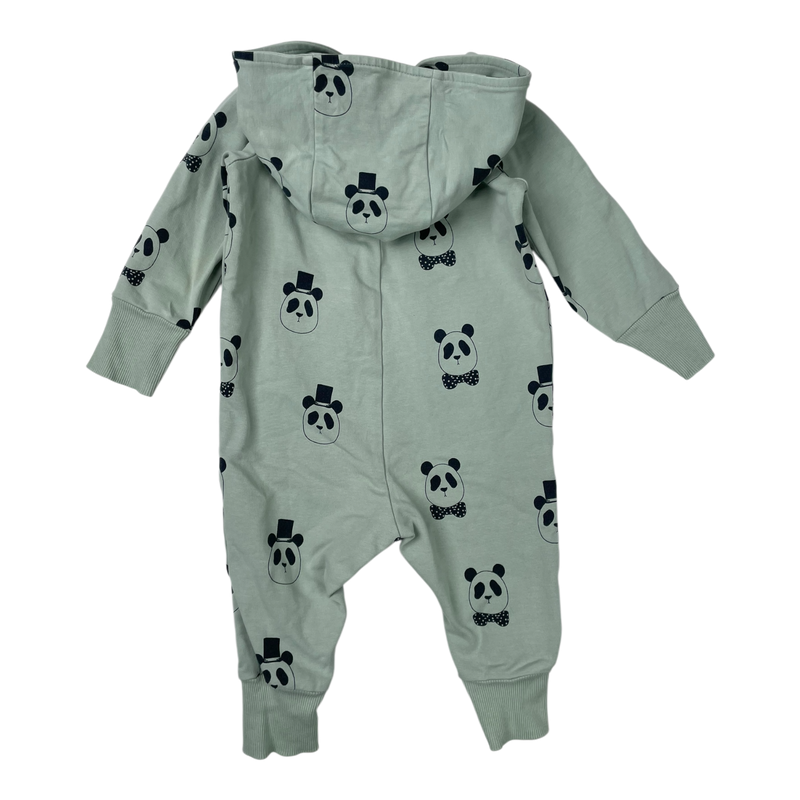 Mini Rodini sweat jumpsuit, panda | 56/62cm