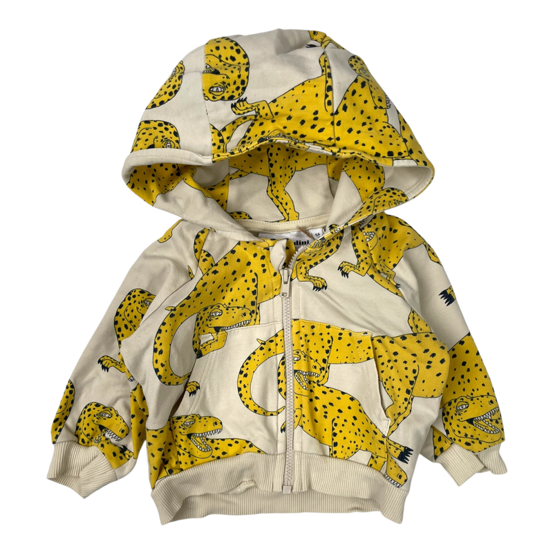 Mini Rodini zip hoodie, dinosaur | 56/62cm