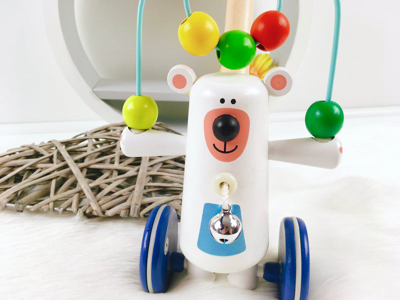 Janod Push Animal, Zigolos Juggling Bear to Push, Wood