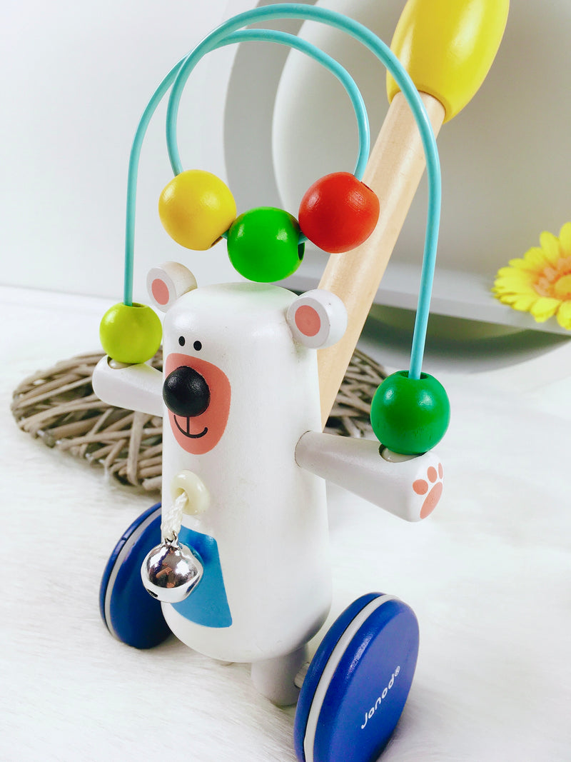 Janod Push Animal, Zigolos Juggling Bear to Push, Wood