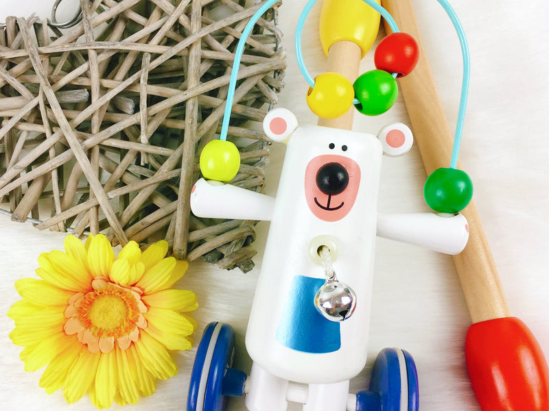 Janod Push Animal, Zigolos Juggling Bear to Push, Wood