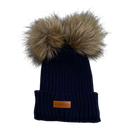 Gugguu merino furry beanie, navy | 45/46cm