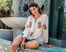 Naada Damenbluse Ananas 38