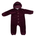 Mainio velour jumpsuit, burgundy | 62/68cm