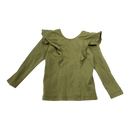 Gugguu frill shirt, olive | 80cm