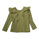 Gugguu frill shirt, olive | 80cm