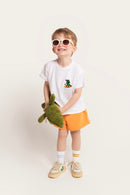 T-Shirt aus Baumwolle mit Stickerei: Krokodil auf SUP