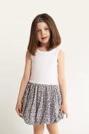 Balloon-Kleid aus Baumwolle mit Zebra-Rock