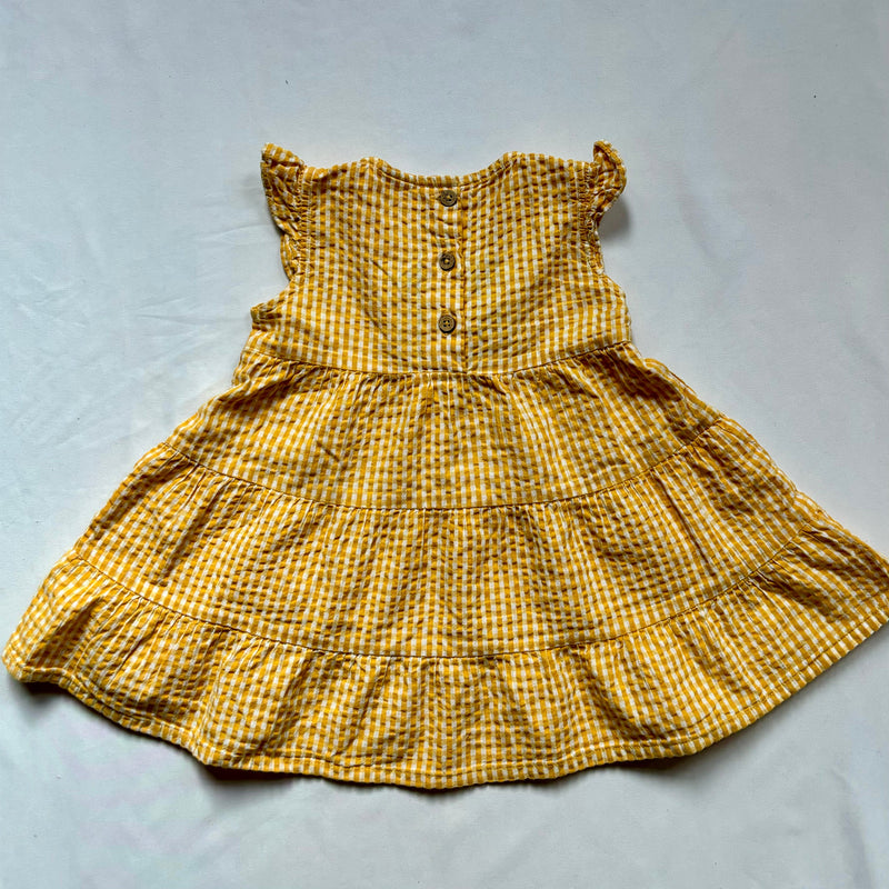 Repair - Apfel Sommer Kleid - Weiß und Gelb- Größe 74/80- Ettmoln