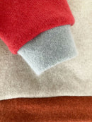 kronjuwel Kaschmirpullover Größe 86/92 beige rot Upcycling