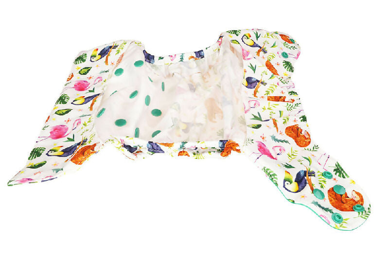 Blümchen OneSize Druckknopf Stoffwindel Überhose (3,5-16kg) Sale