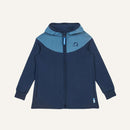 finkid JALLO, Lange Sweatjacke für Mädchen in Colorblocking - Zip in Innenjacke 80/90