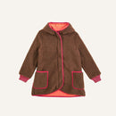 finkid LIKKA NALLE, Teddyfleece Jacke für Mädchen - Zip in Innenjacke 90/100