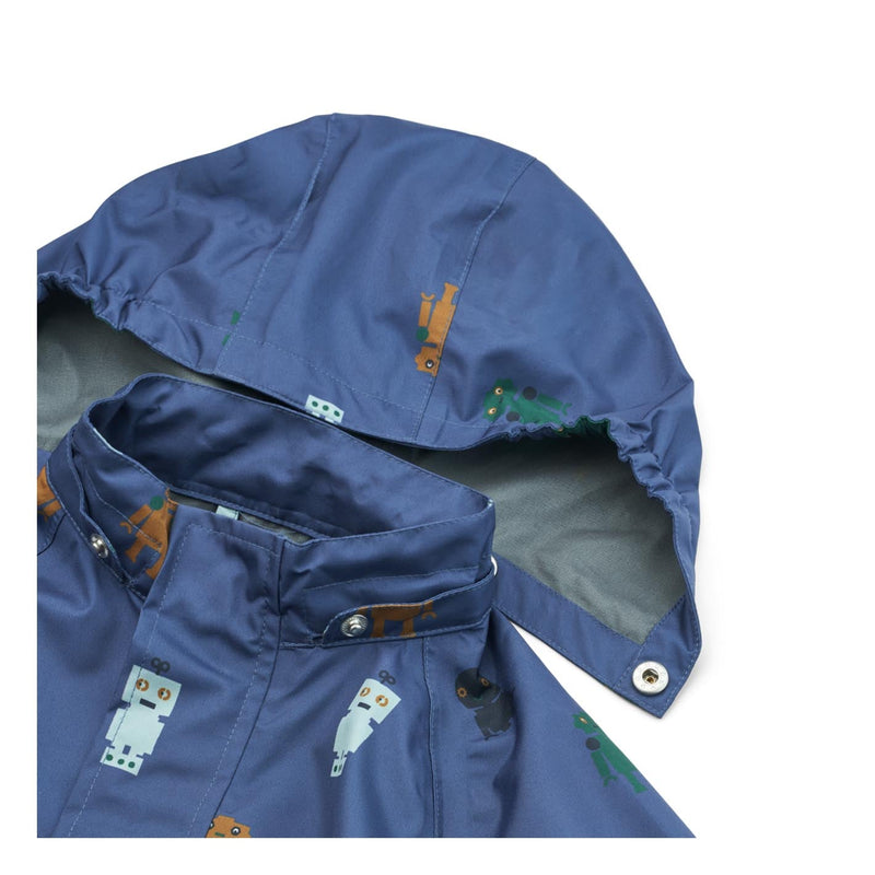 LIEWOOD Regenjacke Pedia, robots/indigo blue