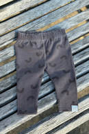 KURTI & FRIEDA Leggings Dark Brown - Rainbow Print