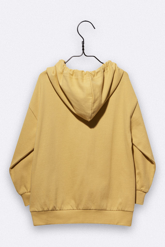 Lenzi Hoody in senfgelb mit kleiner Brombeer Stickerei 86/92, 98/104, 110/116, 122/128, 158/164