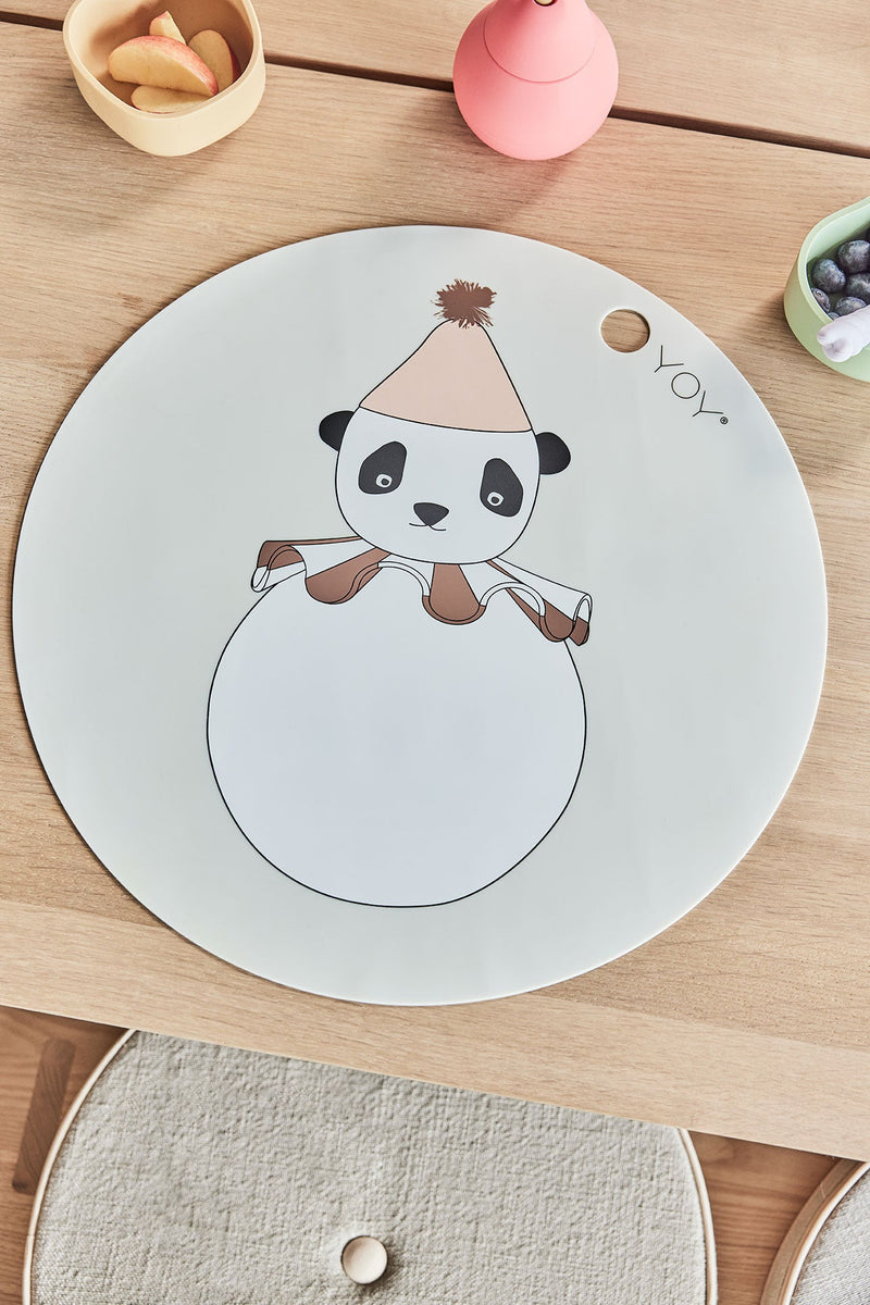 OYOY Placemat Panda Pompom Platzset Tischset Panda