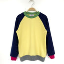 kronjuwel Wollpullover 128 gelb blau Upcycling