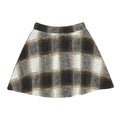 Little Hedonist organic draped knee-high skirt in thick Flanel Jacquard