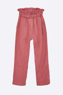 Mina Hose in traubenfarbenem Tencel für Kinder
