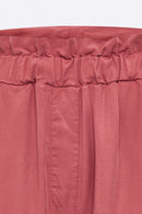 Mina Hose in traubenfarbenem Tencel für Kinder