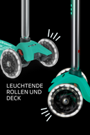 Maxi Micro Deluxe Glow LED Kickboard Kinder 5–10 Jahre – leuchtend, höhenverstellbar, LED-Rollen – neu, Vorjahreskollektion