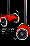 Maxi Micro Deluxe Glow LED Kickboard Kinder 5–10 Jahre – leuchtend, höhenverstellbar, LED-Rollen – neu, Vorjahreskollektion