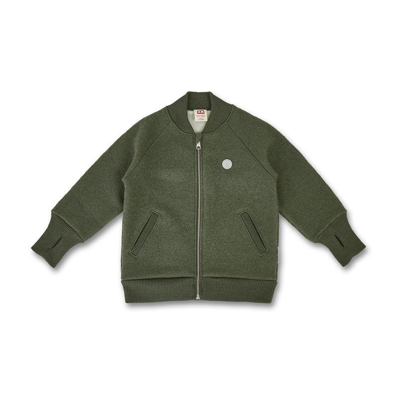 Kids boiled wool bomber jacket