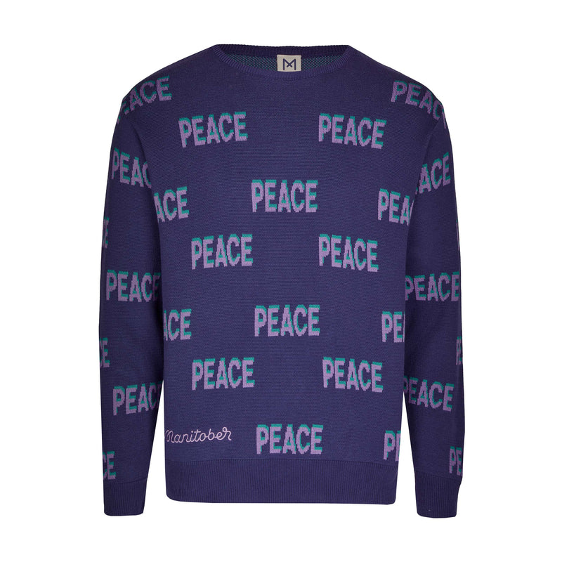 Grown-ups unisex peace knit sweatshirt