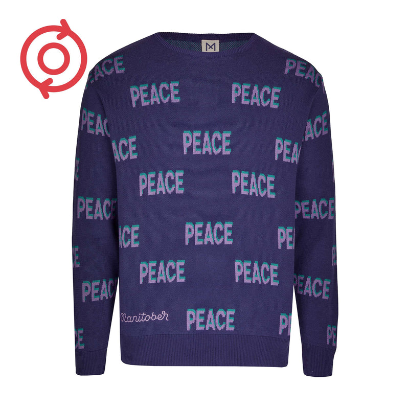 *Refurbished* Grown-ups unisex peace knit sweatshirt