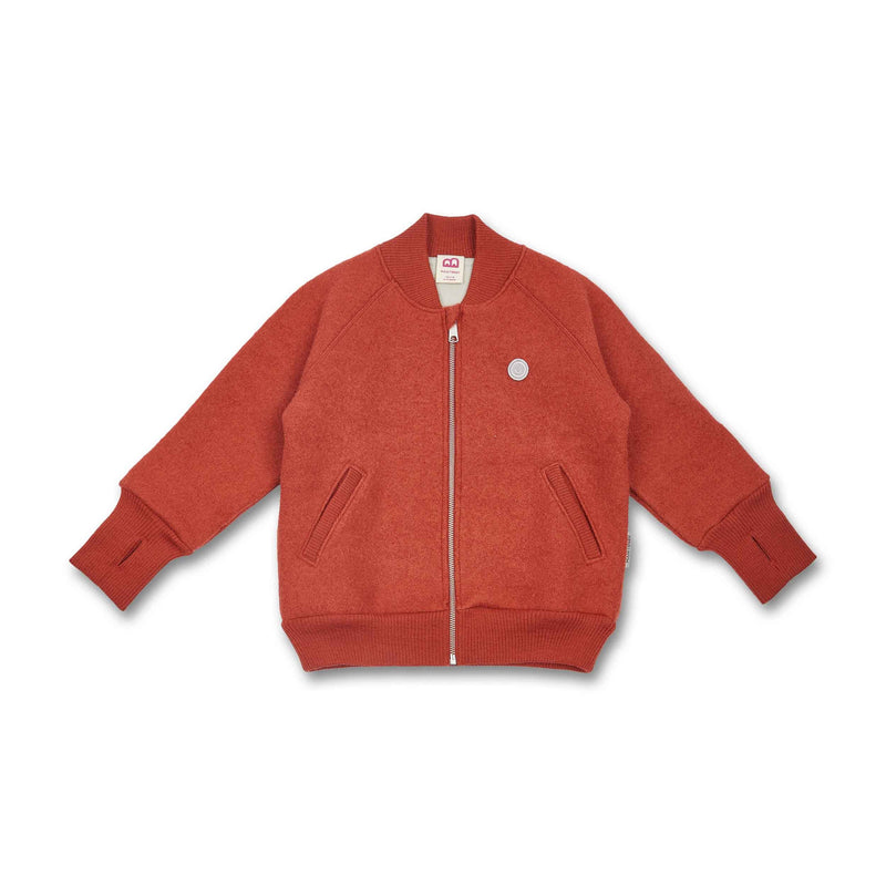 Kids boiled wool bomber jacket