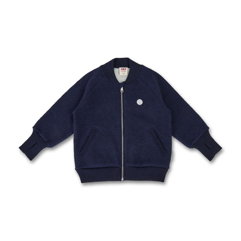 Kids boiled wool bomber jacket