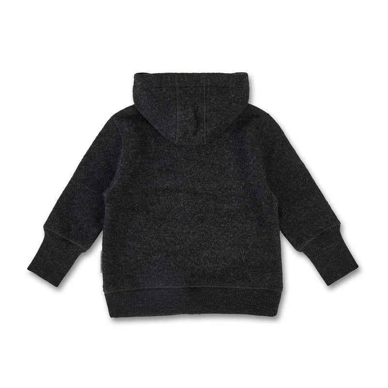 Kids boiled wool zip jacket