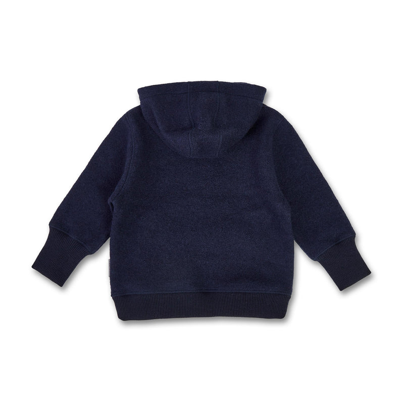 Kids boiled wool zip jacket