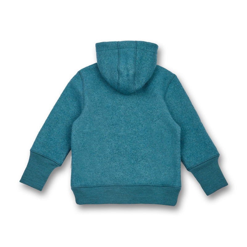 Kids boiled wool zip jacket