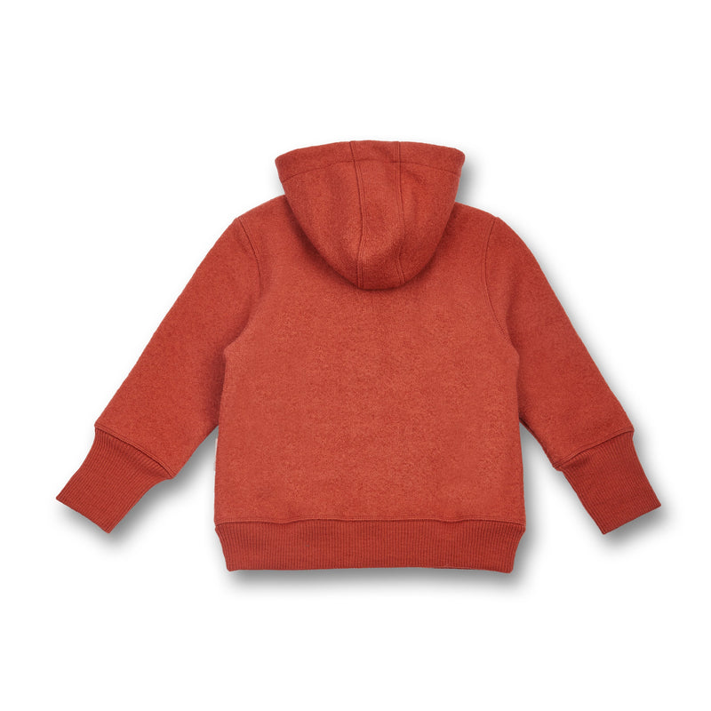 Kids boiled wool zip jacket