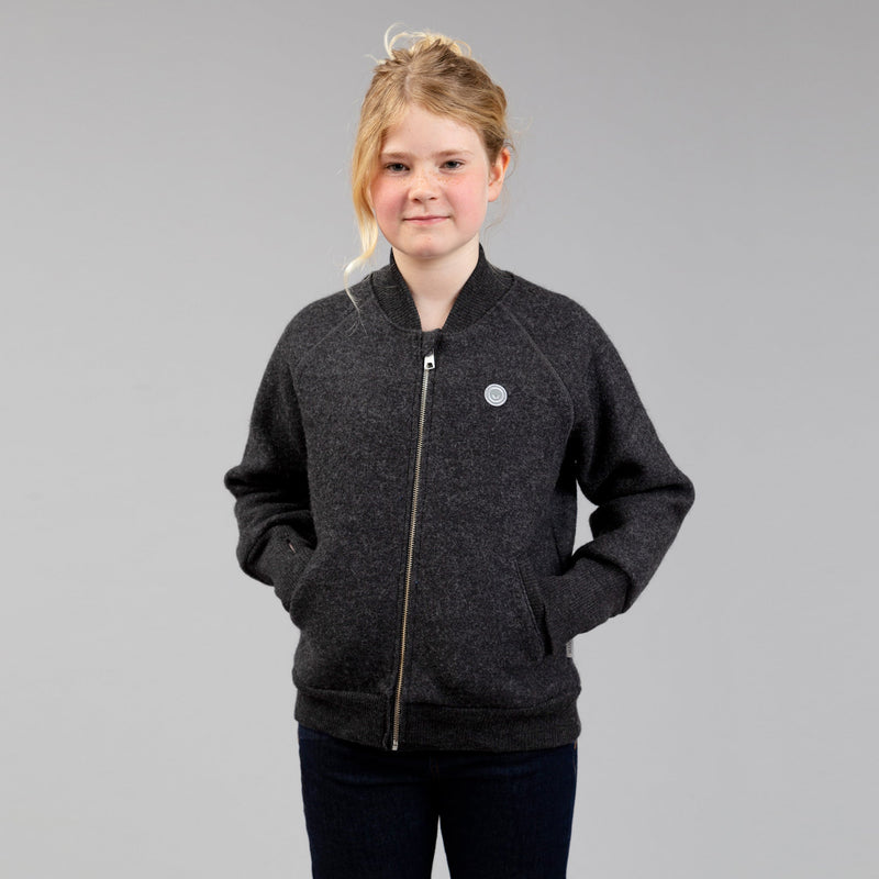 Kids boiled wool bomber jacket