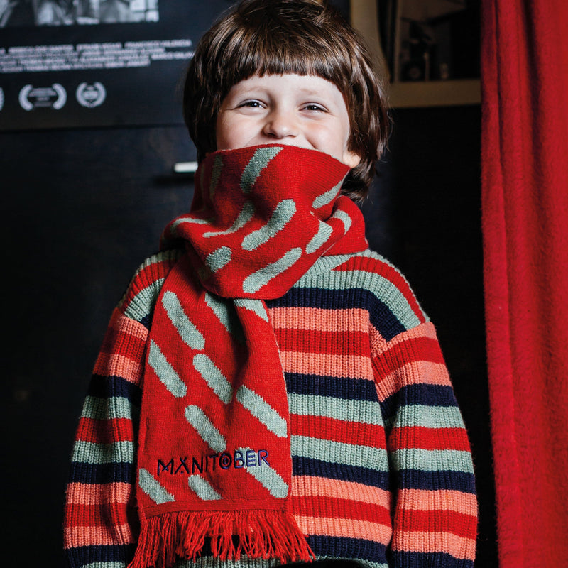 Kids wool knit scarf