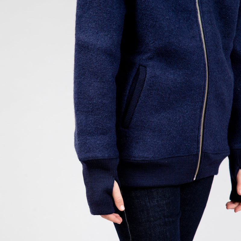 Kids boiled wool bomber jacket