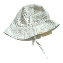 NEU Sonnen Hut White Flowers (48-50 cm)