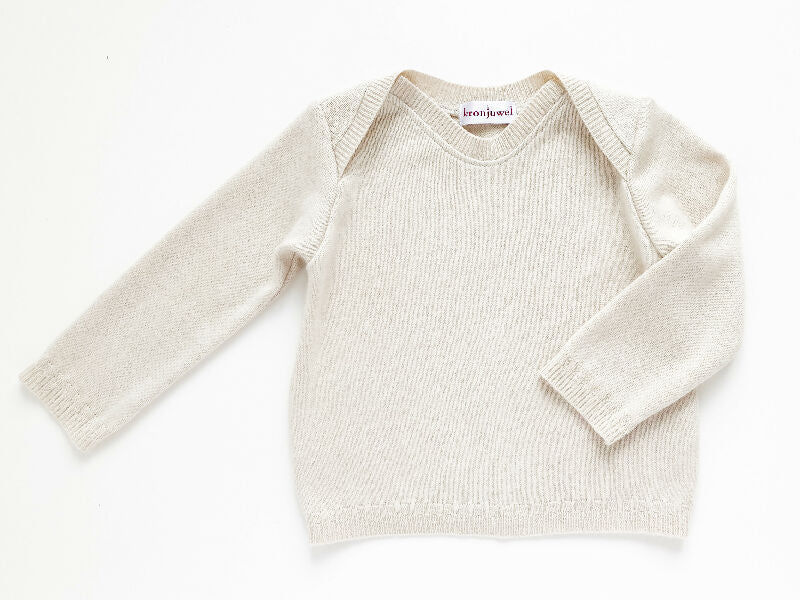 kronjuwel Kaschmirpullover für Kinder in Größe 80 sand Upcycling