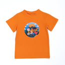 Paua Kids | Unisex Kurzarm-Shirt "Umwelt" | Baumwolle | Orange